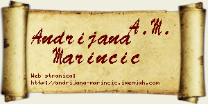 Andrijana Marinčić vizit kartica